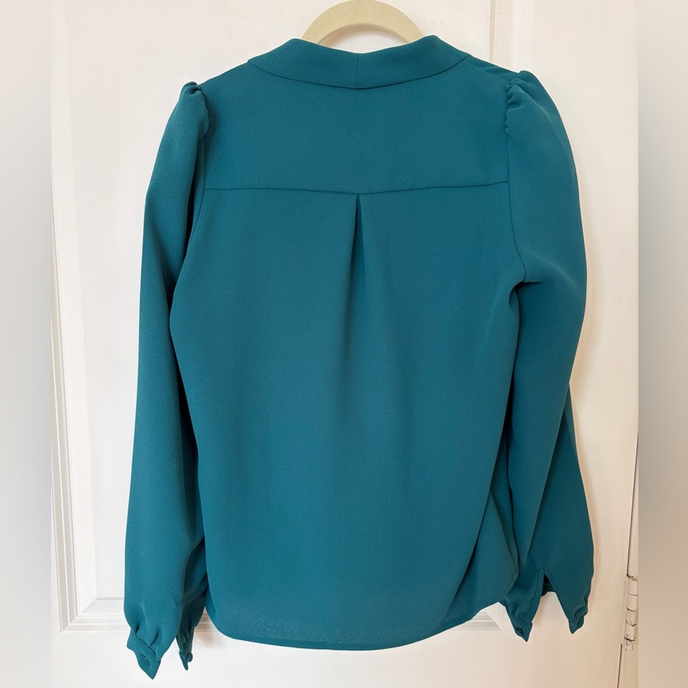 Sezane Abelia Turquoise Blue Blouse Size 36/Small - Picture 3 of 5